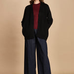 Cardigan ovetto D2200518 NERO milaura 