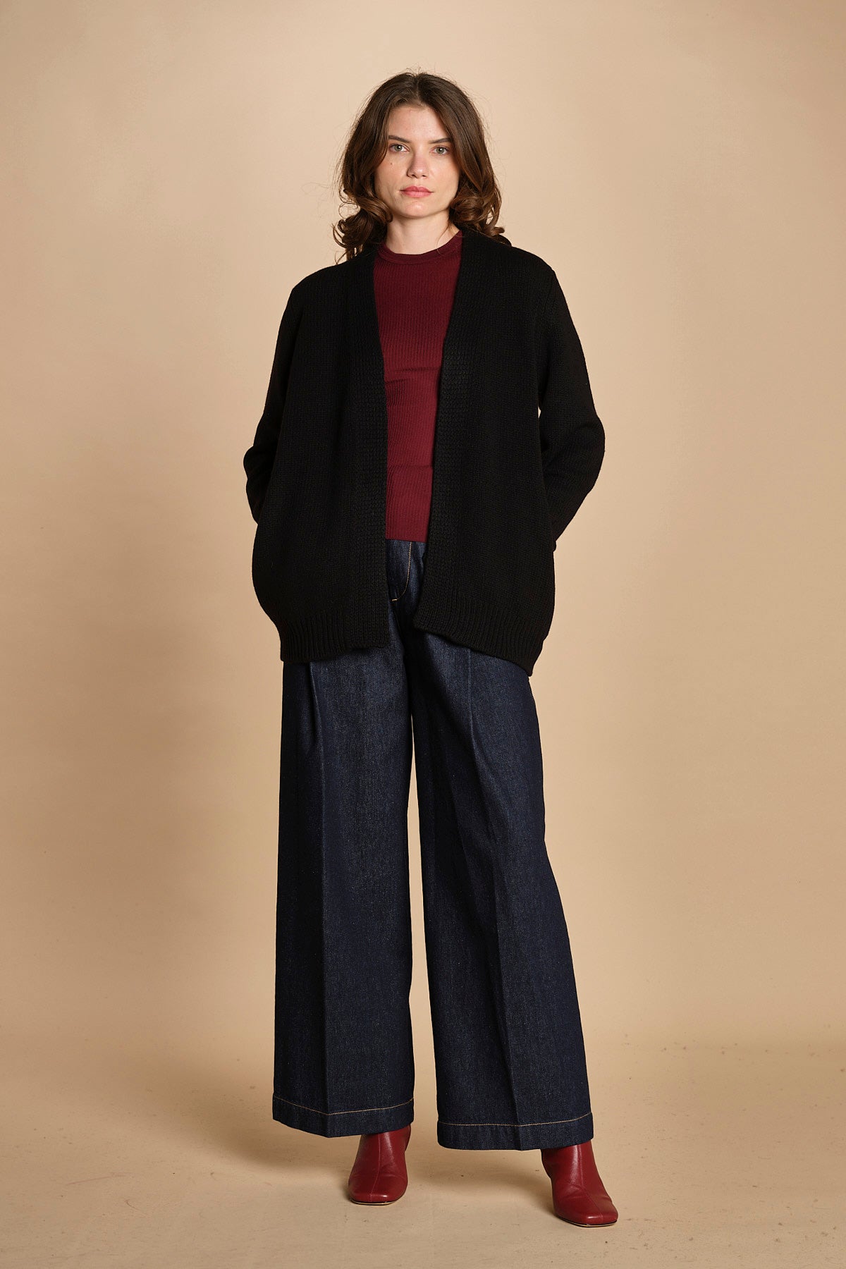 Cardigan ovetto D2200518 NERO milaura 