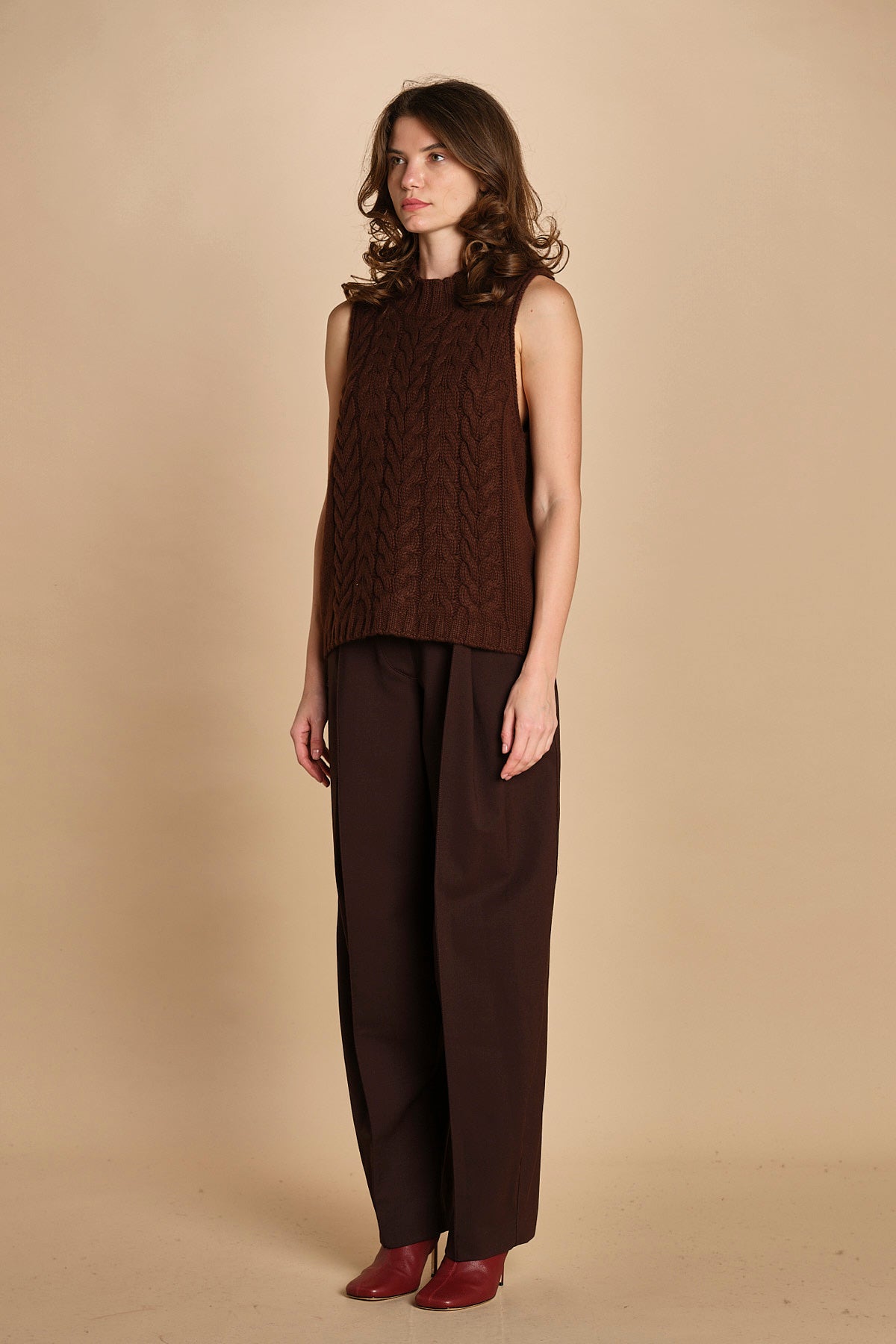 gilet trecce D230514A MORO milaura 