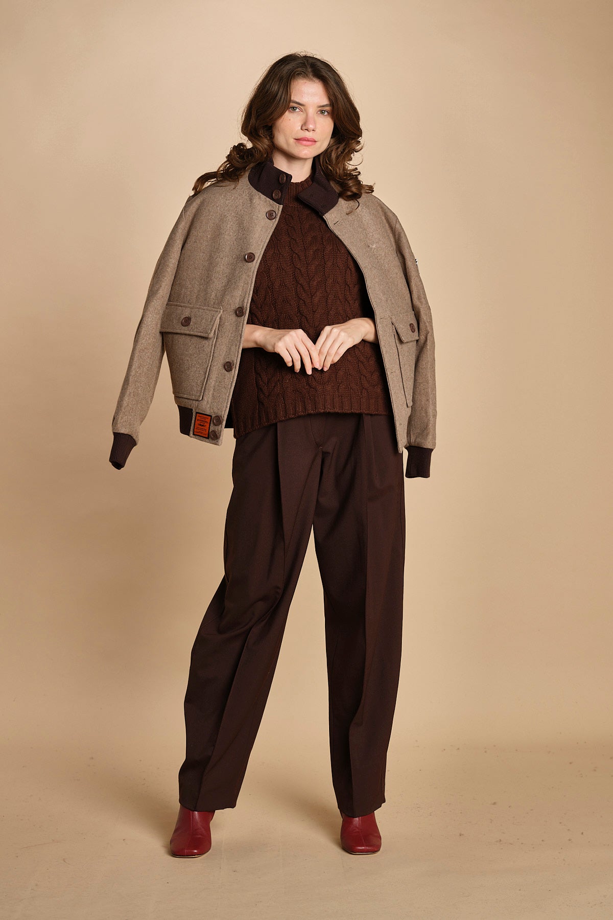 gilet trecce D230514A MORO milaura 