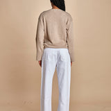 maglia con scollo a v e manica a campana by milaura. D2500894 806 CUMINO milaura 