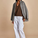 maglia con scollo a v e manica a campana by milaura. D2500894 811 MORO milaura 