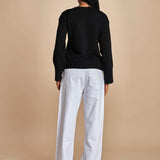 maglia con scollo a v e manica a campana by milaura. D2500894 872 NERO milaura 