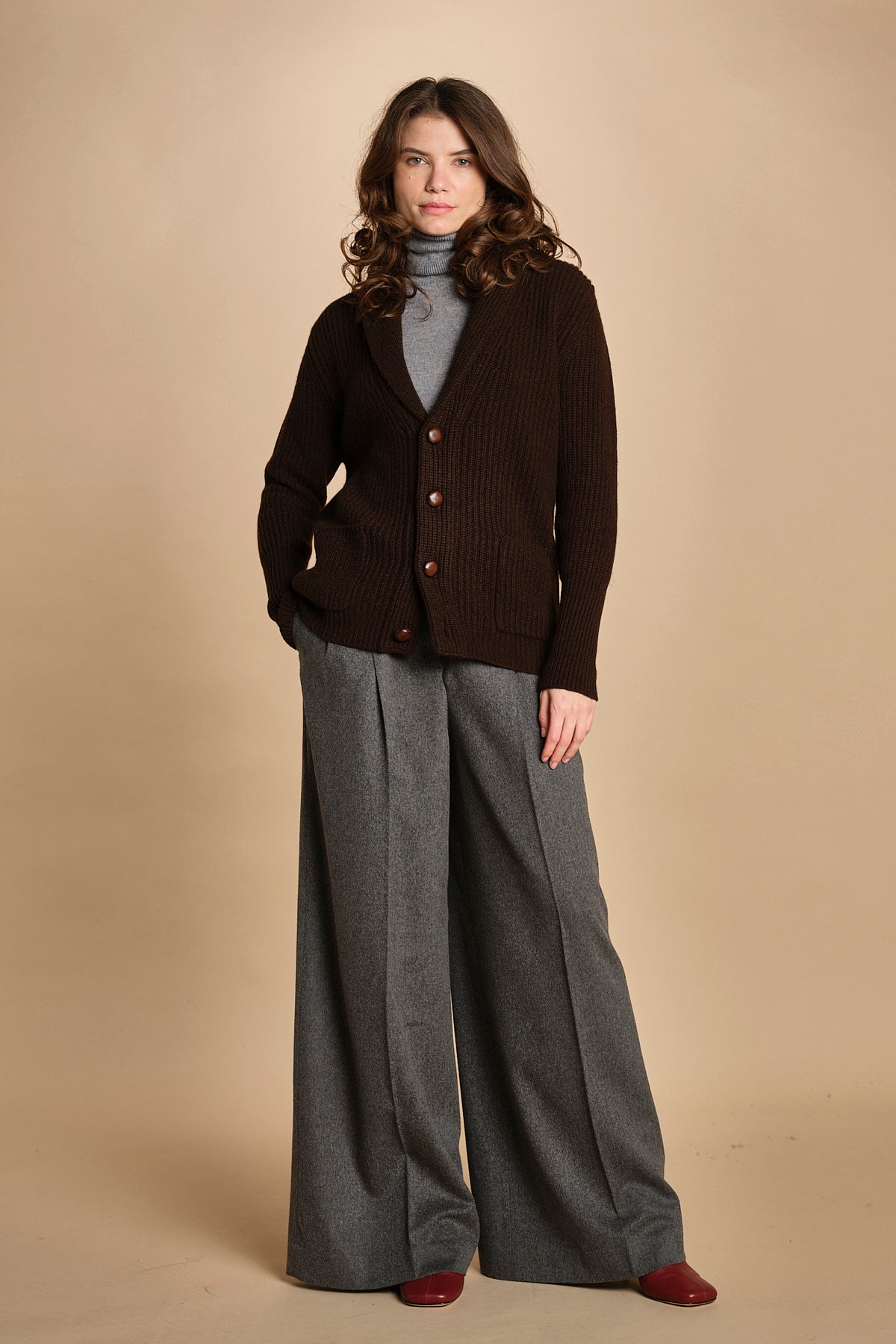 cardigan collo a scialle D251016S 220036 T.MORO milaura 
