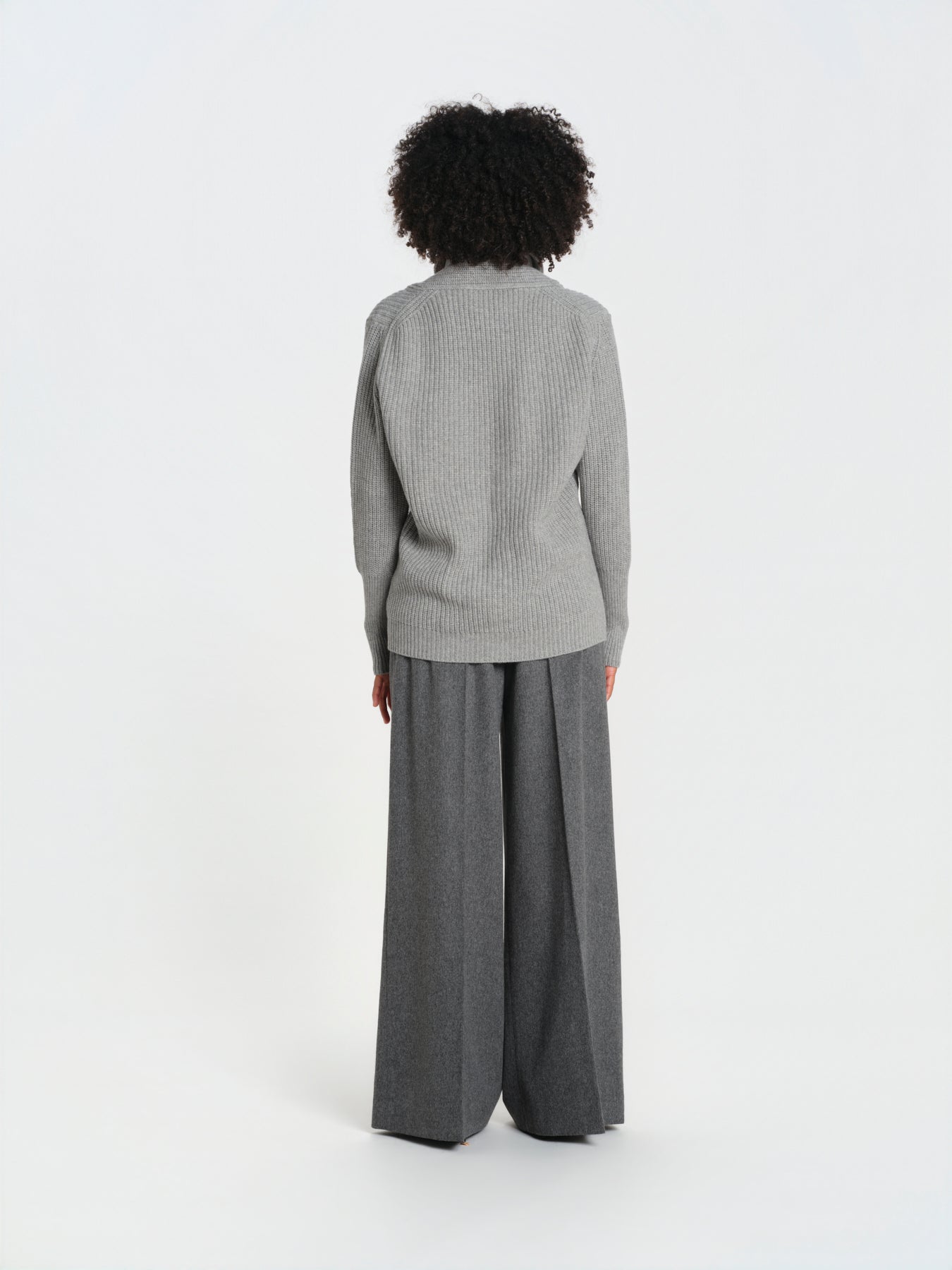 cardigan collo a scialle D251016S 3554 GRIGIO CHIARO milaura 