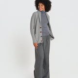 cardigan collo a scialle D251016S 3554 GRIGIO CHIARO milaura 