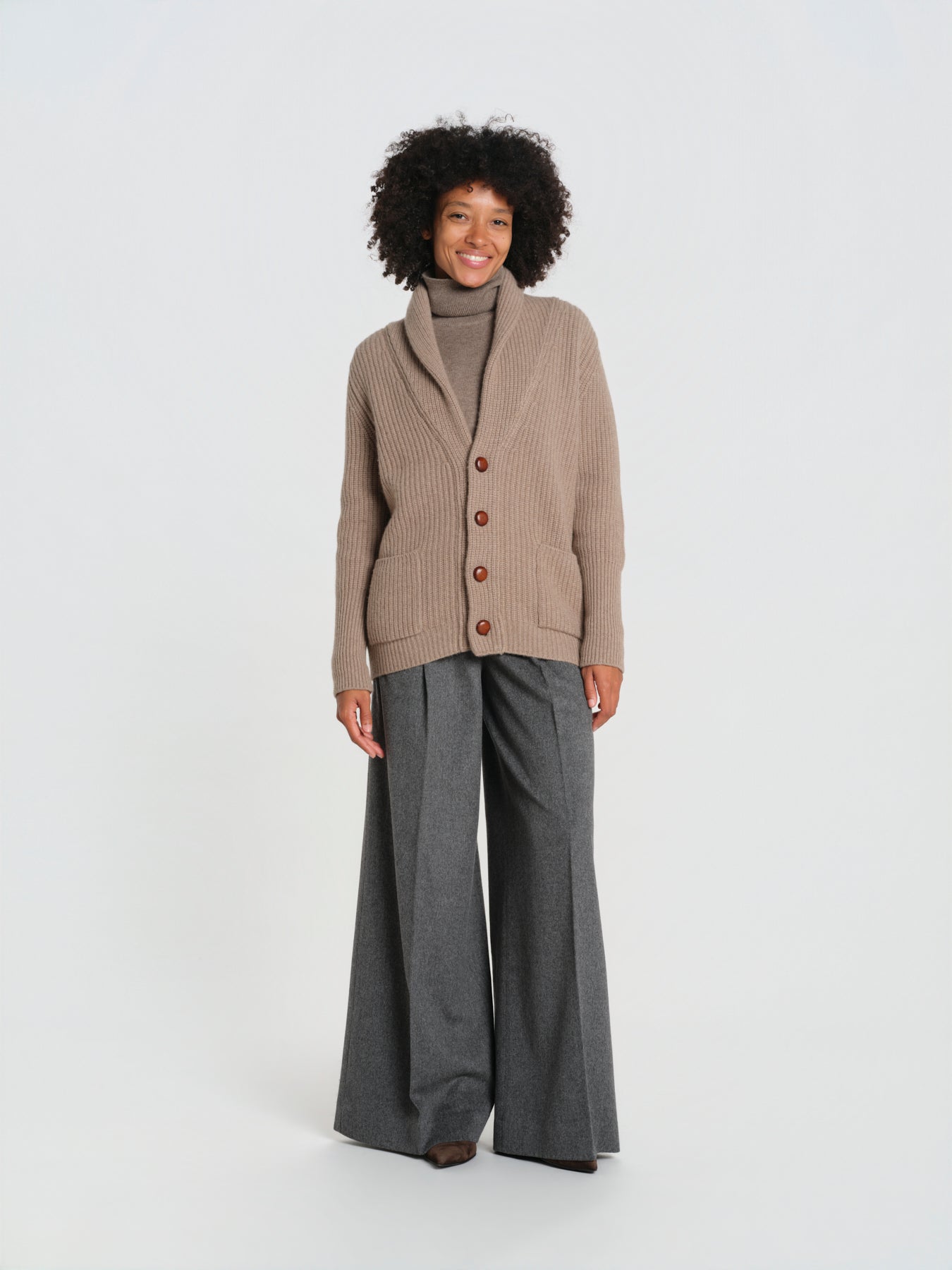 cardigan collo a scialle D251016S 4429 CUMINO milaura 