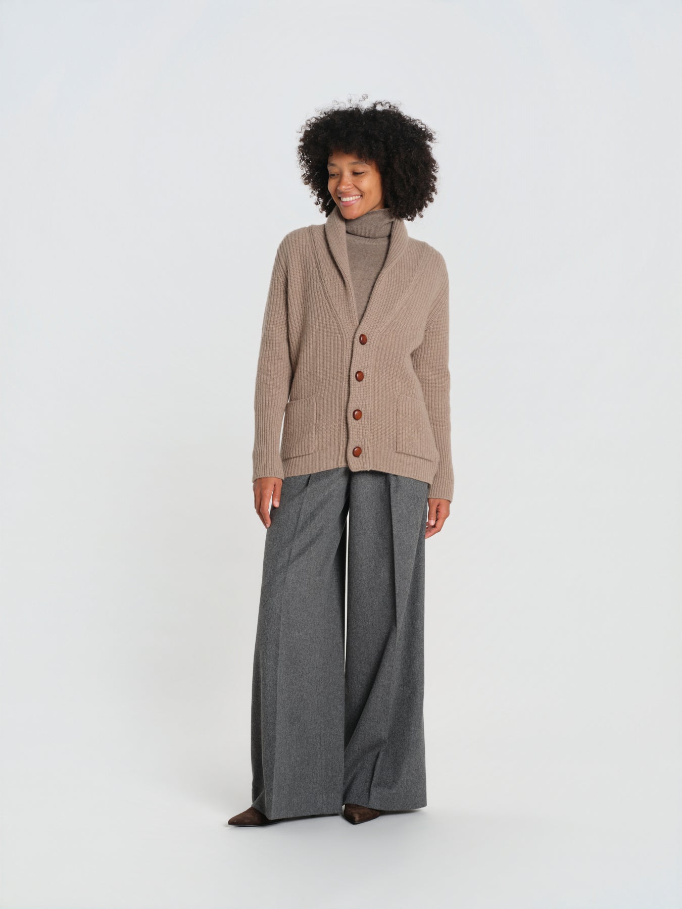 cardigan collo a scialle D251016S 4429 CUMINO milaura 