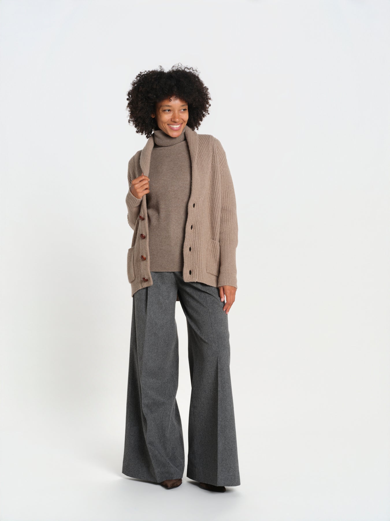 cardigan collo a scialle D251016S 4429 CUMINO milaura 