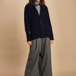 cardigan collo a scialle D251016S 9574 BLU milaura 