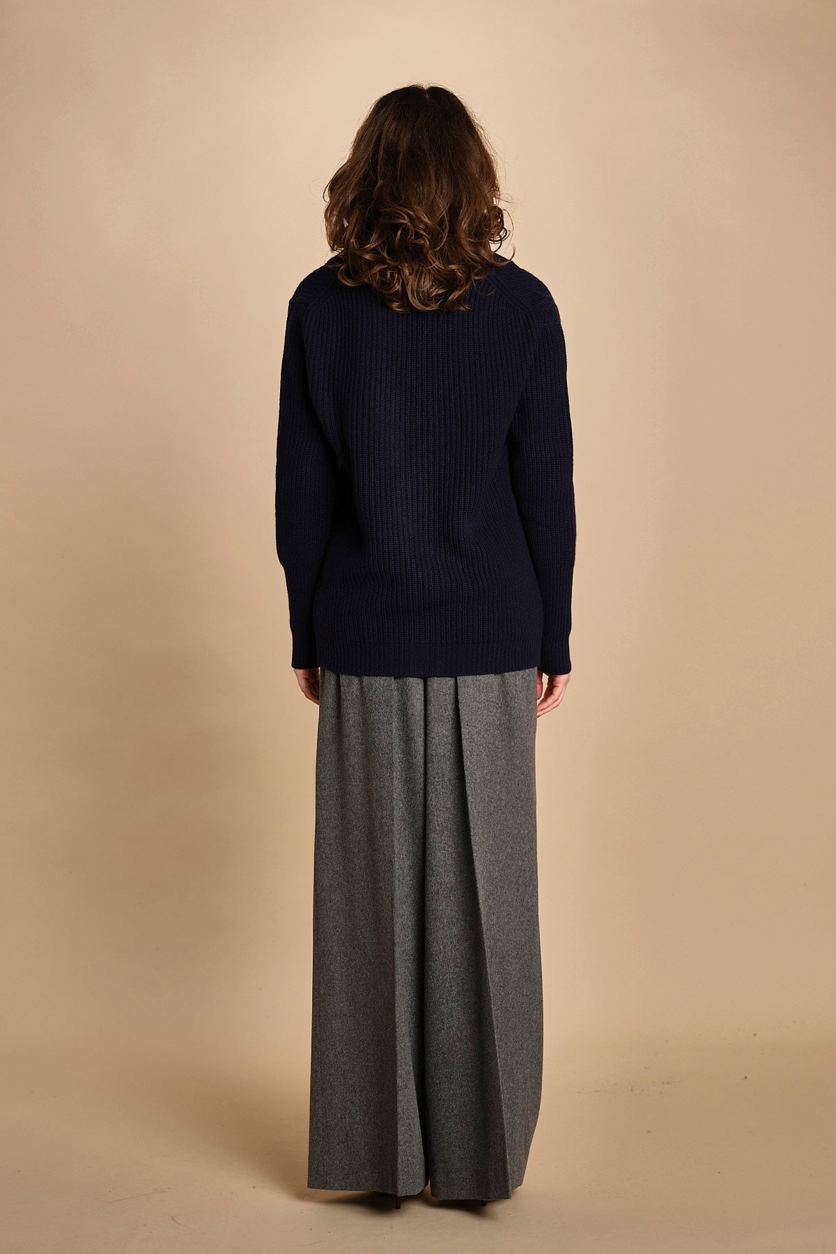 cardigan collo a scialle D251016S 9574 BLU milaura 