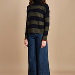 dolcevita over a righe D324Imc BLU_OLIVA milaura 