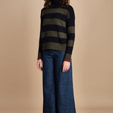 dolcevita over a righe D324Imc BLU_OLIVA milaura 