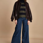 dolcevita over a righe D324Imc BLU_OLIVA milaura 