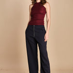top americano a costine in lana merino LAU28 E14015 BORDEAUX milaura 