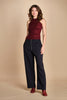 top americano a costine in lana merino