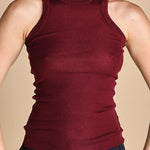 top americano a costine in lana merino LAU28 E14015 BORDEAUX milaura 