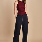 top americano a costine in lana merino LAU28 E14015 BORDEAUX milaura 