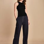 top americano a costine in lana merino LAU28 E14035 milaura 