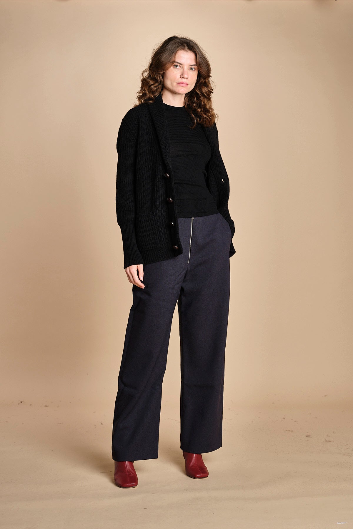 top americano a costine in lana merino LAU28 E14035 milaura 