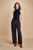 top americano a costine in lana merino