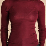 girocollo a costine manica luna in lana merino LAU30 E14015 BORDEAUX milaura 