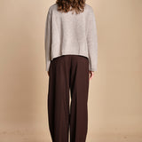 girocollo rasato in moulinè MIL13BIS MOULINE 14020 BEIGE milaura 