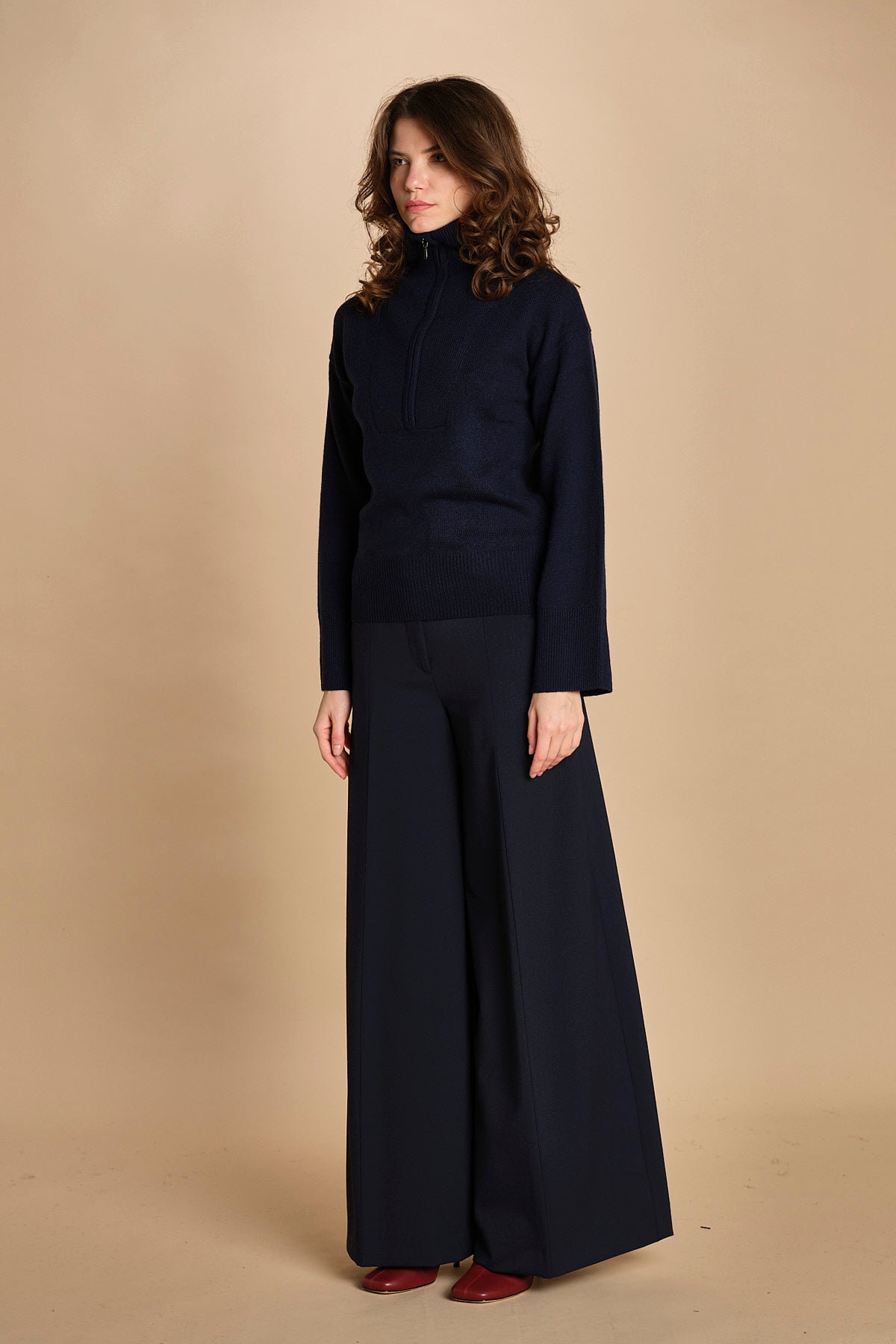 maglia mezza zip MIL14 25030 BLU milaura 