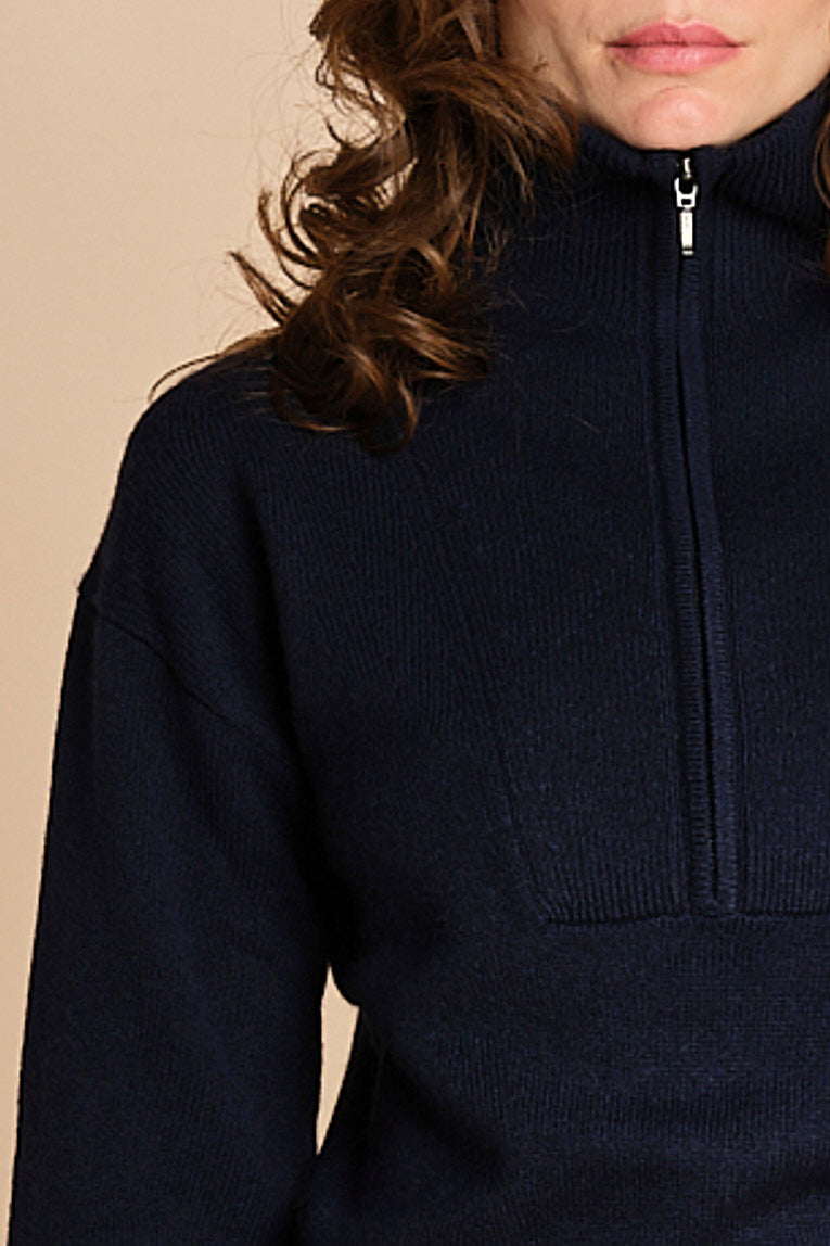 maglia mezza zip MIL14 25030 BLU milaura 