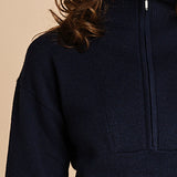 maglia mezza zip MIL14 25030 BLU milaura 