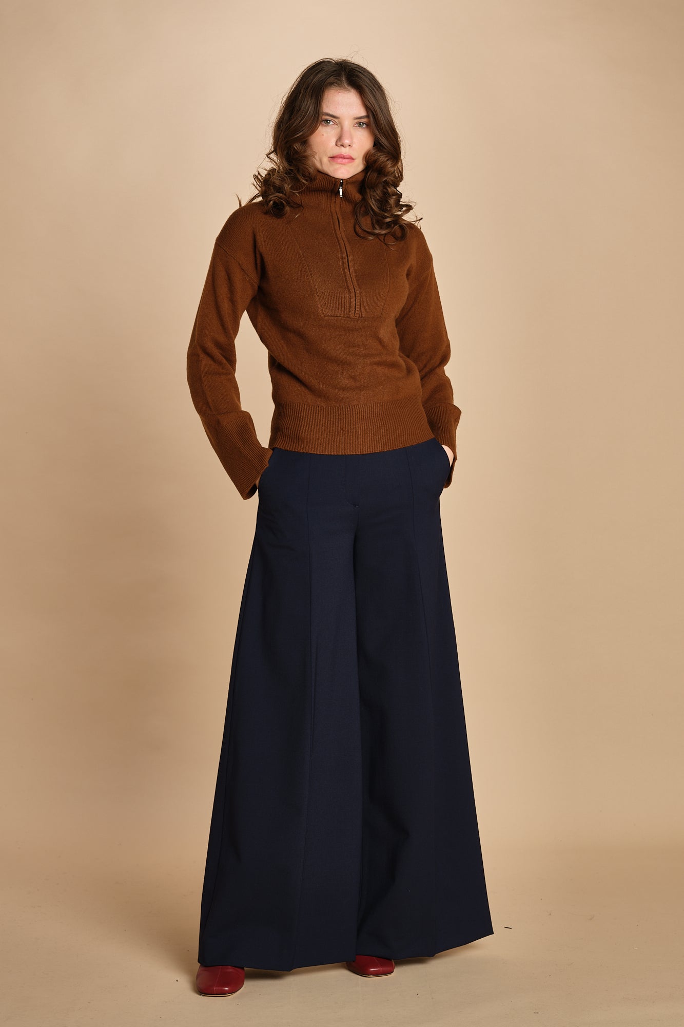 maglia mezza zip MIL14 25383 SYRUP milaura 