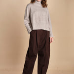 maglia dolcevita in moulinè MIL1 MOULINE 14020 BEIGE milaura 