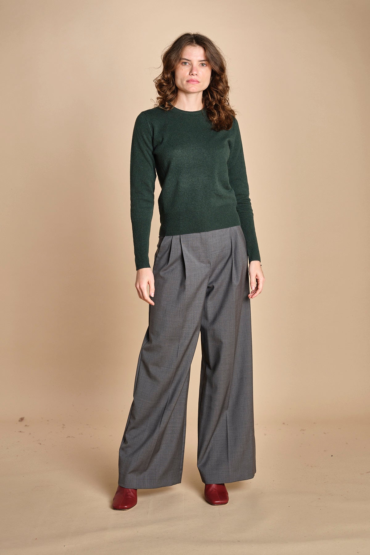 girocollo basic MIL46 25498 VERDE BOTTIGLIA milaura 