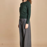 girocollo basic MIL46 25498 VERDE BOTTIGLIA milaura 