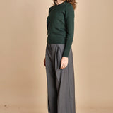 girocollo basic MIL46 25498 VERDE BOTTIGLIA milaura 