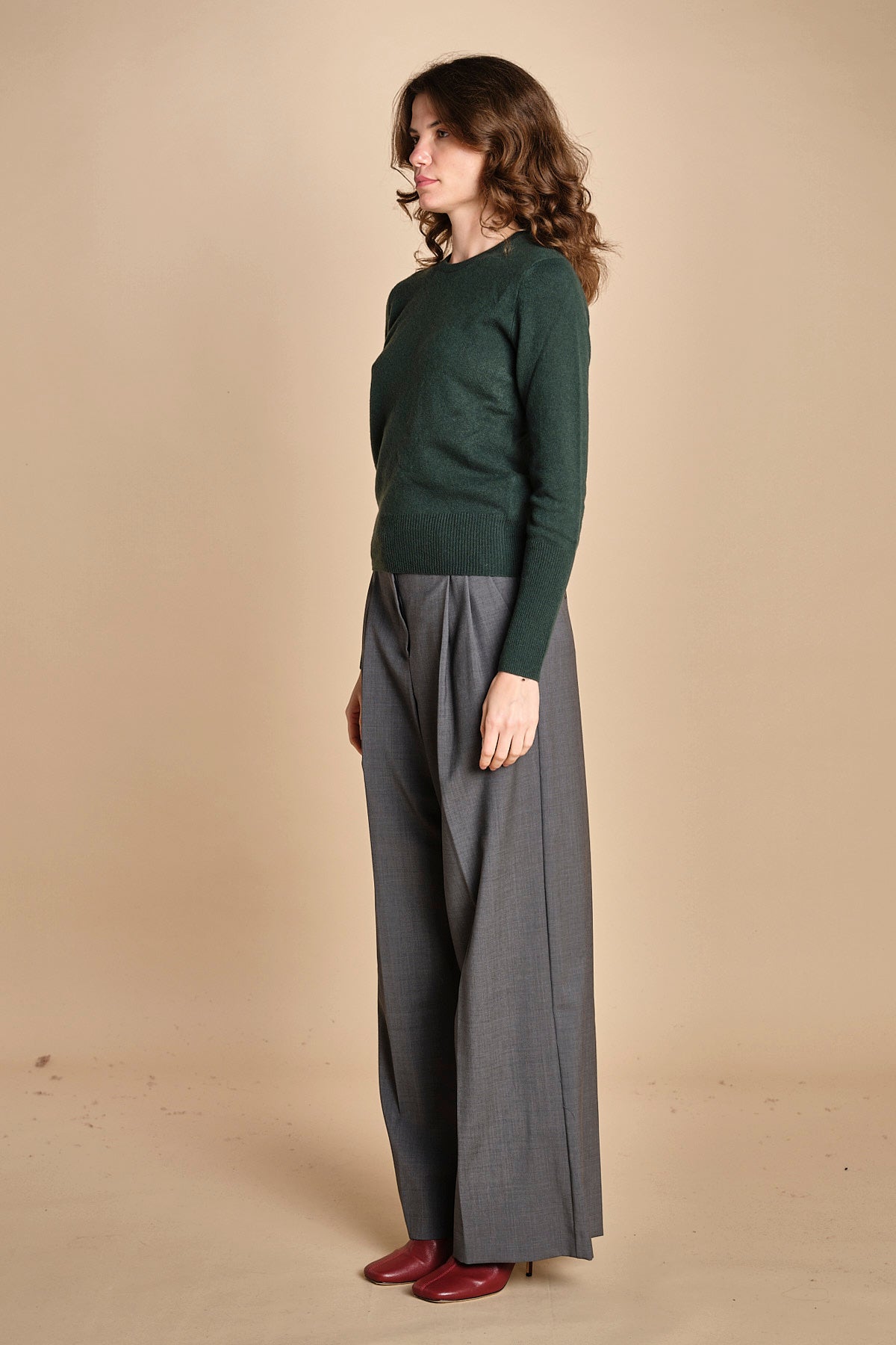 girocollo basic MIL46 25498 VERDE BOTTIGLIA milaura 