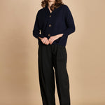 cardigan tre bottoni MIL4A24 25030 BLU milaura 