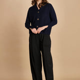 cardigan tre bottoni MIL4A24 25030 BLU milaura 