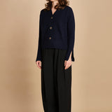 cardigan tre bottoni MIL4A24 25030 BLU milaura 