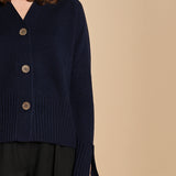 cardigan tre bottoni MIL4A24 25030 BLU milaura 