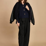 cardigan tre bottoni MIL4A24 25030 BLU milaura 