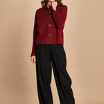 cardigan tre bottoni MIL4A24 25040 BORDEAUX milaura 