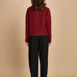 cardigan tre bottoni MIL4A24 25040 BORDEAUX milaura 