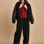 cardigan tre bottoni MIL4A24 25040 BORDEAUX milaura 