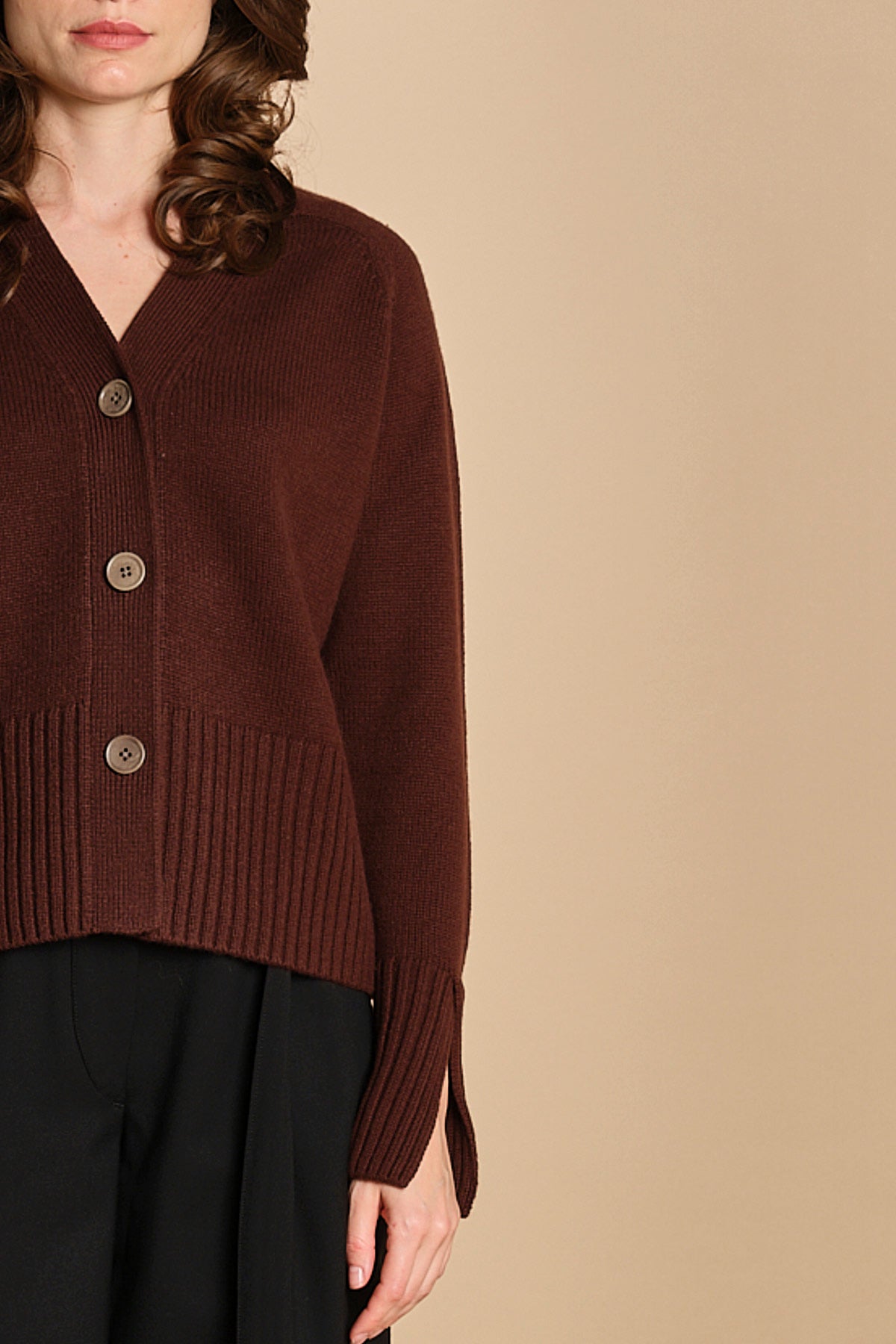 cardigan tre bottoni MIL4A24 25298 TESTA MORO milaura 