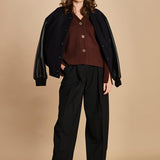 cardigan tre bottoni MIL4A24 25298 TESTA MORO milaura 