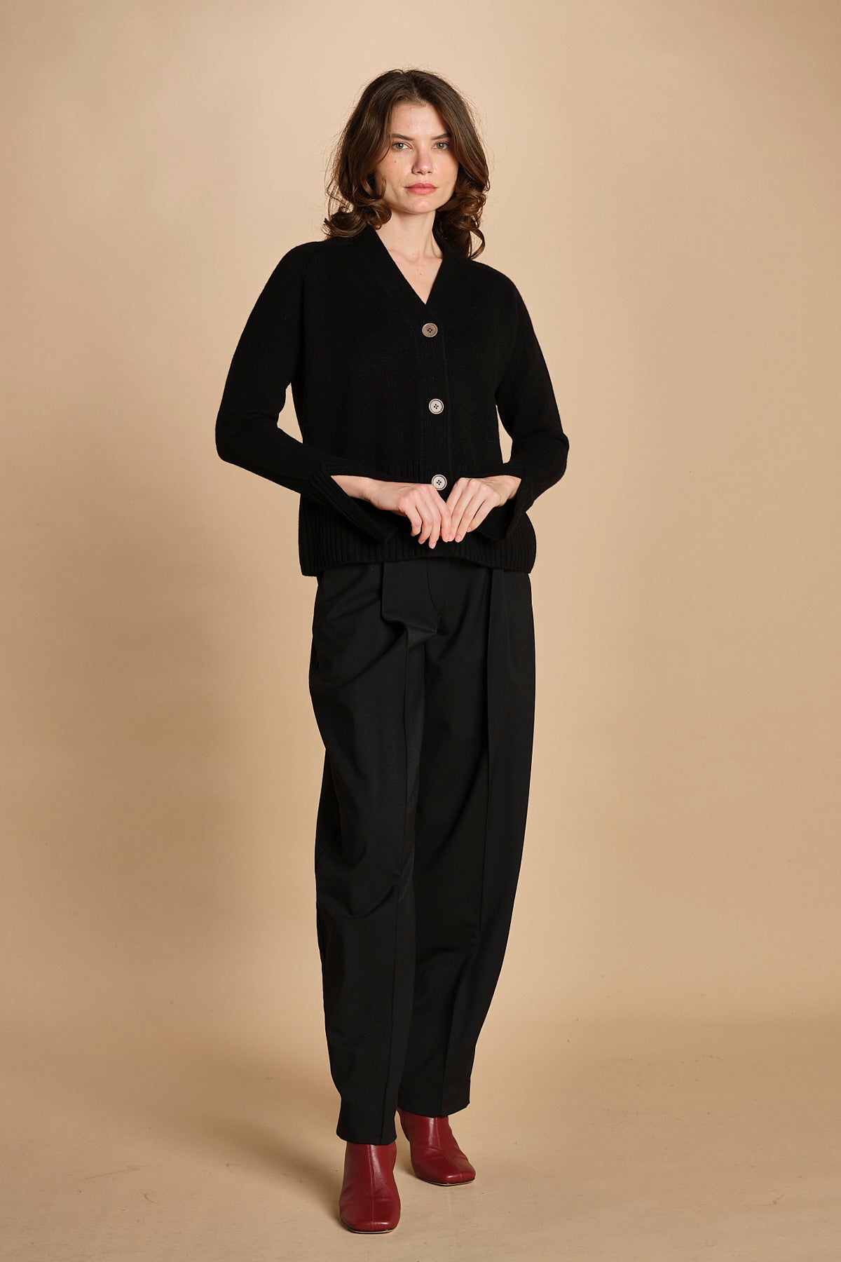 cardigan tre bottoni MIL4A24 Z3613S NERO milaura 