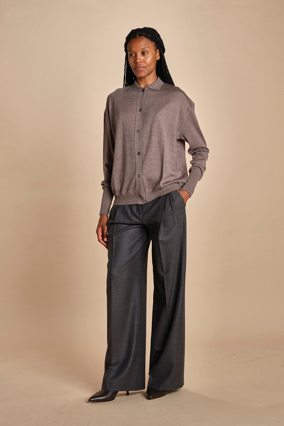 camicia over in lana merino MIL LAU20 E14043 SIGARO milaura 