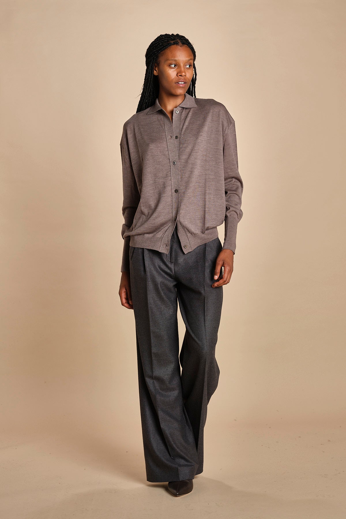 camicia over in lana merino MIL LAU20 E14043 SIGARO milaura 