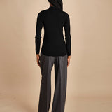 polo a costine in lana merino MIL LAU3 E14035 NERO milaura 